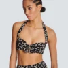 Costume da bagno a due pezzi con stampa leopardata Costume da bagno a due pezzi con stampa leopardata