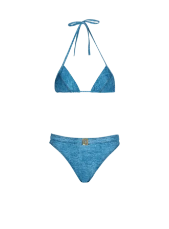 Costume da bagno a due pezzi in denim