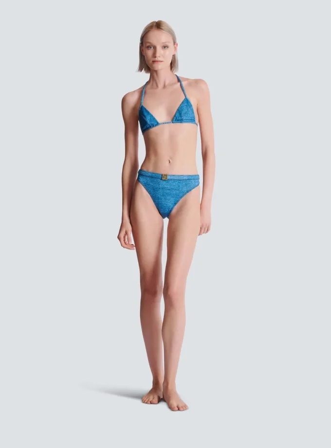 Costume da bagno a due pezzi in denim