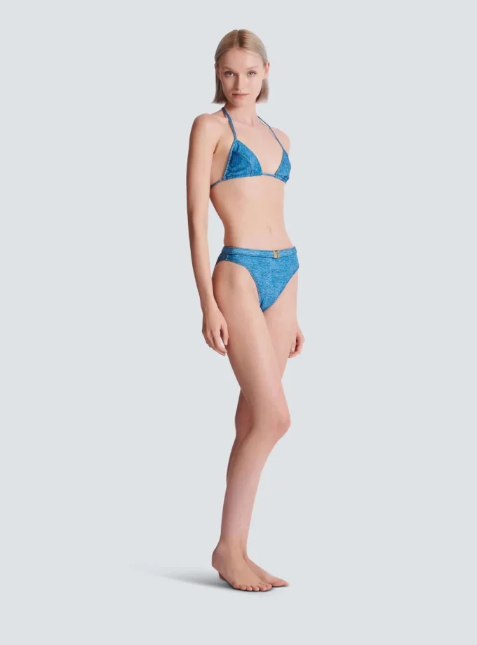 Costume da bagno a due pezzi in denim