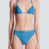 Costume da bagno a due pezzi in denim