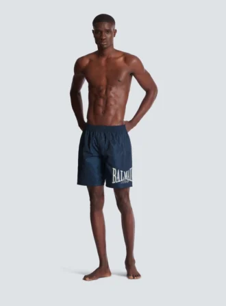 Costume da bagno con logo Balmain College