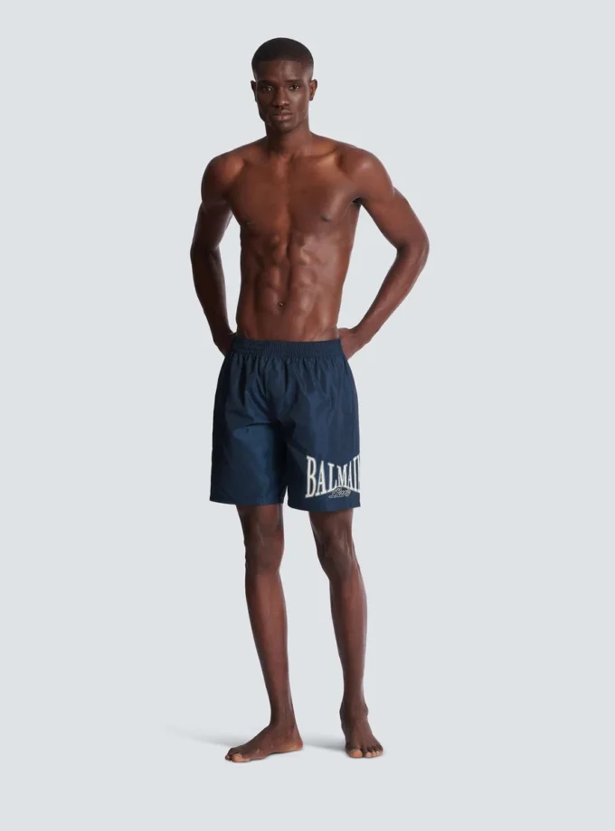 Costume da bagno con logo Balmain College