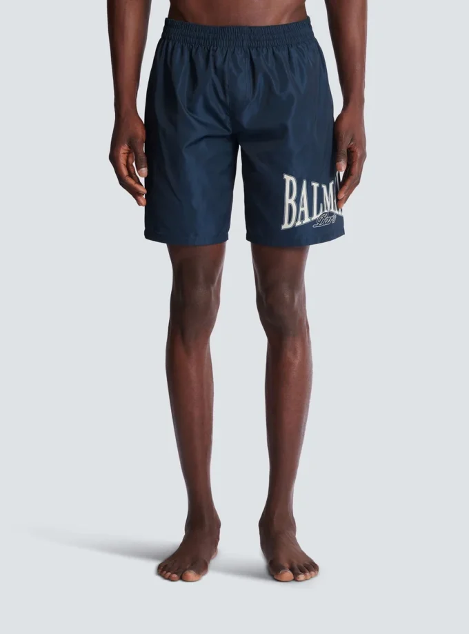Costume da bagno con logo Balmain College