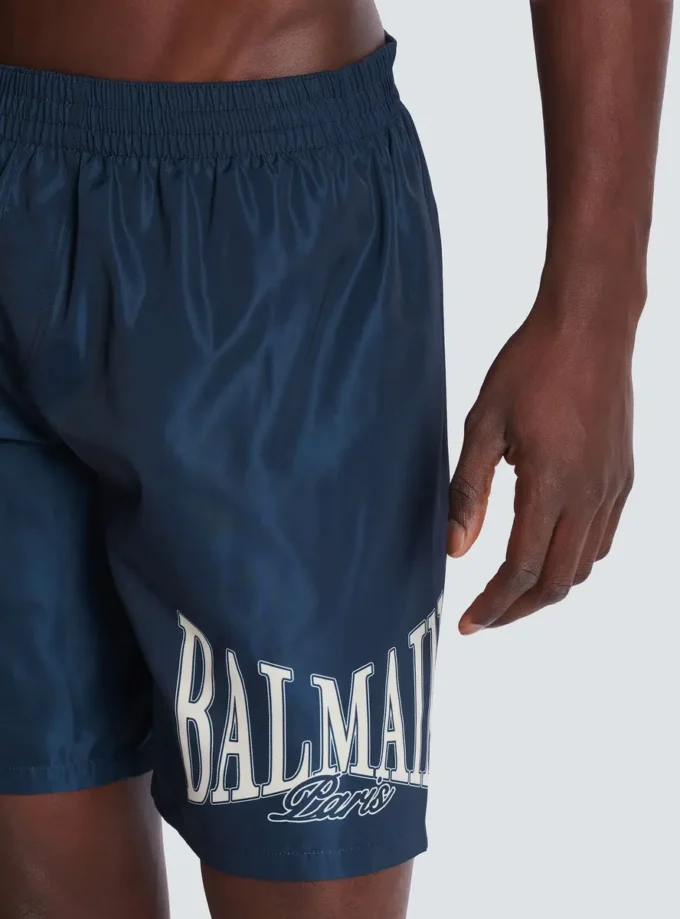 Costume da bagno con logo Balmain College