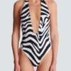 Costume da bagno intero zebrato Costume da bagno intero zebrato