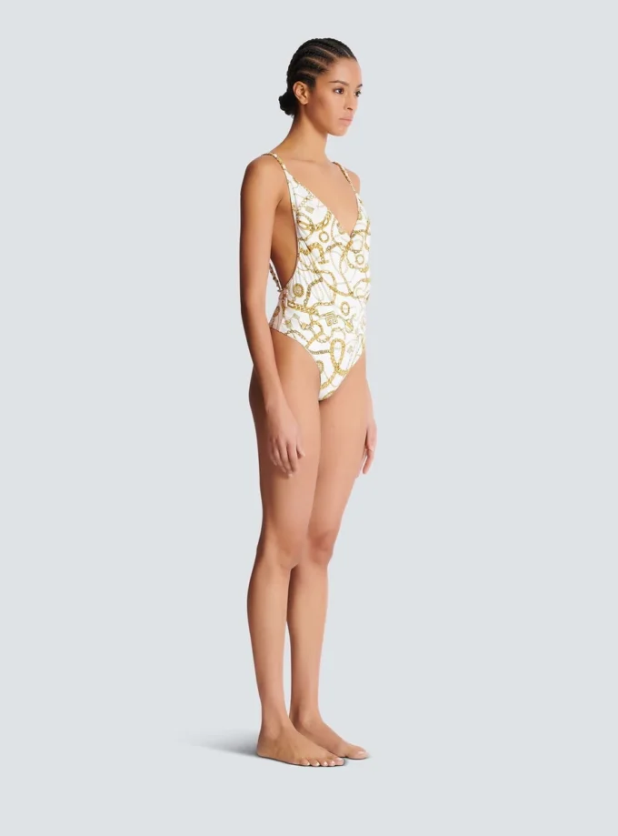 Costume intero con stampa a catene Costume intero con stampa a catene