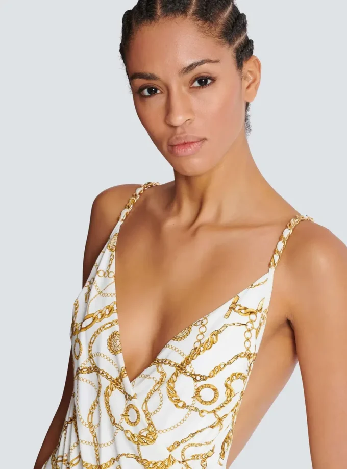 Costume intero con stampa a catene Costume intero con stampa a catene