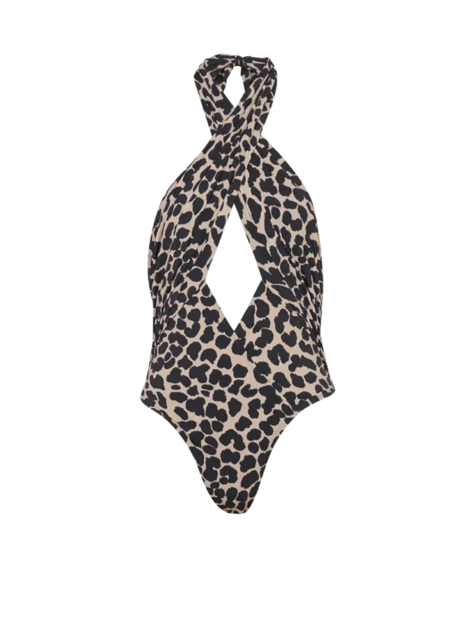 Costume intero con stampa leopardata Costume intero con stampa leopardata