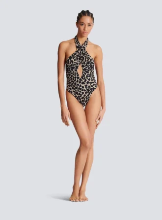 Costume intero con stampa leopardata Costume intero con stampa leopardata