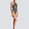 Costume intero con stampa leopardata Costume intero con stampa leopardata
