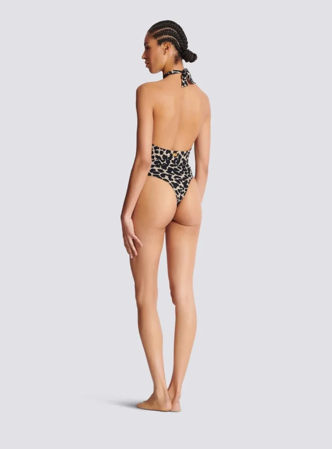 Costume intero con stampa leopardata Costume intero con stampa leopardata