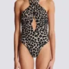 Costume intero con stampa leopardata Costume intero con stampa leopardata