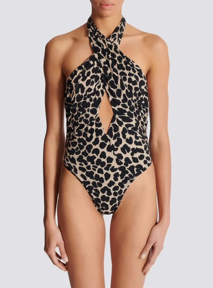 Costume intero con stampa leopardata Costume intero con stampa leopardata