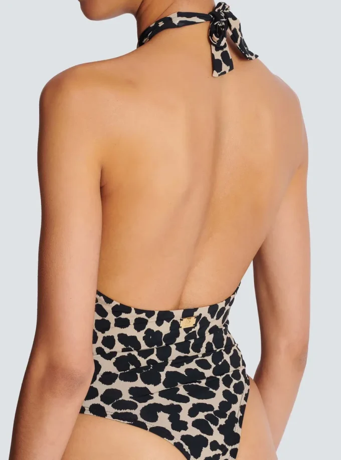 Costume intero con stampa leopardata Costume intero con stampa leopardata
