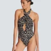 Costume intero con stampa leopardata Costume intero con stampa leopardata