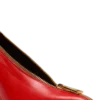 Décolleté con zeppa e zip in pelle di agnello