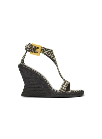 Espadrillas con zeppa Anthem in jacquard monogramma