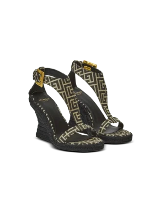 Espadrillas con zeppa Anthem in jacquard monogramma