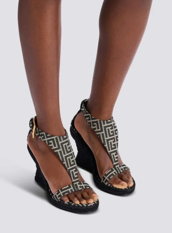Espadrillas con zeppa Anthem in jacquard monogramma Espadrillas con zeppa Anthem in jacquard monogramma