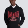 Felpa con cappuccio Balmain College floccata Felpa con cappuccio Balmain College floccata