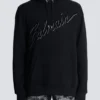 Felpa con cappuccio Balmain Letter floccata Felpa con cappuccio Balmain Letter floccata