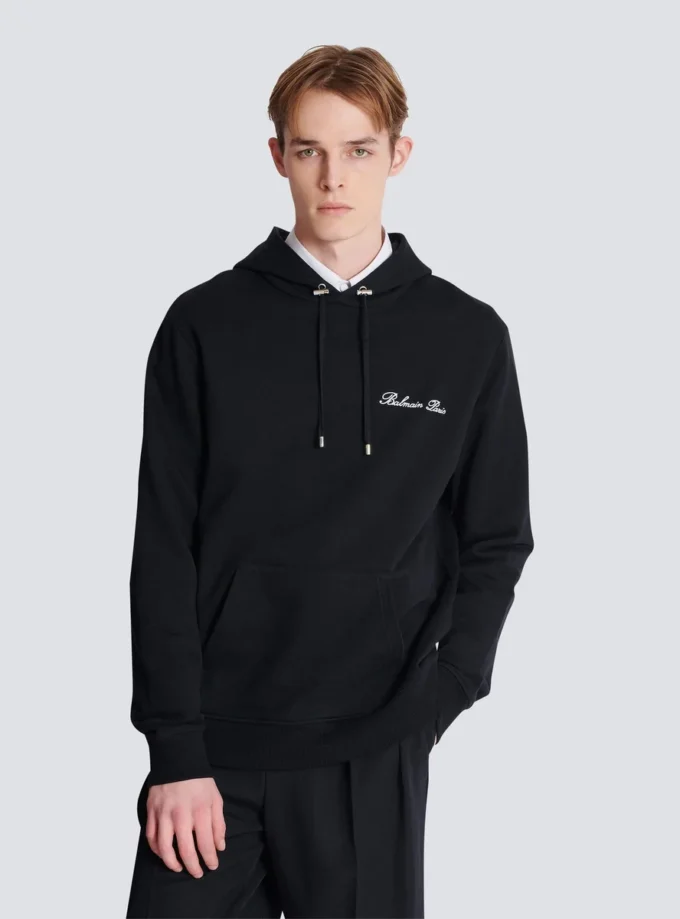 Felpa con cappuccio Balmain Signature Felpa con cappuccio Balmain Signature