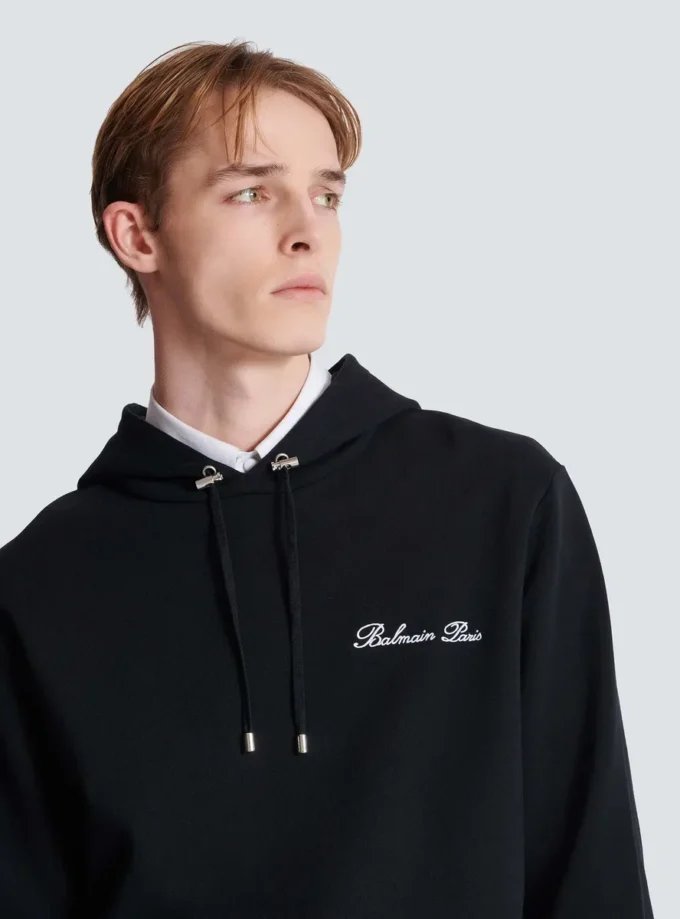 Felpa con cappuccio Balmain Signature Felpa con cappuccio Balmain Signature