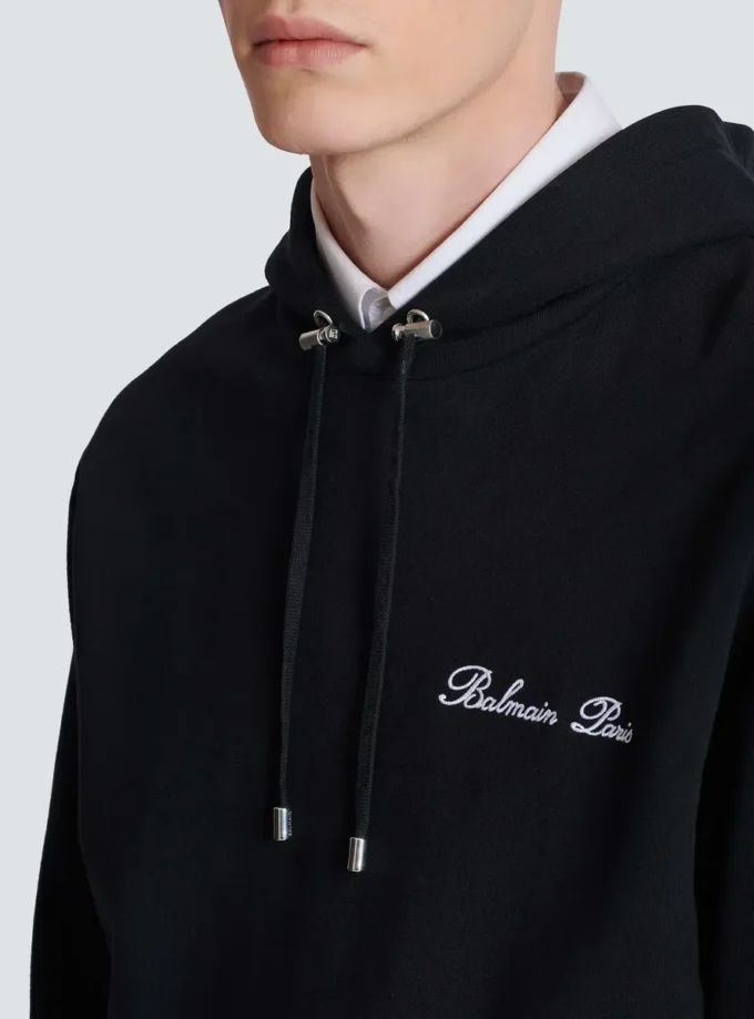 Felpa con cappuccio Balmain Signature Felpa con cappuccio Balmain Signature