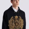 Felpa con cappuccio ricamata Balmain Écusson Felpa con cappuccio ricamata Balmain Écusson
