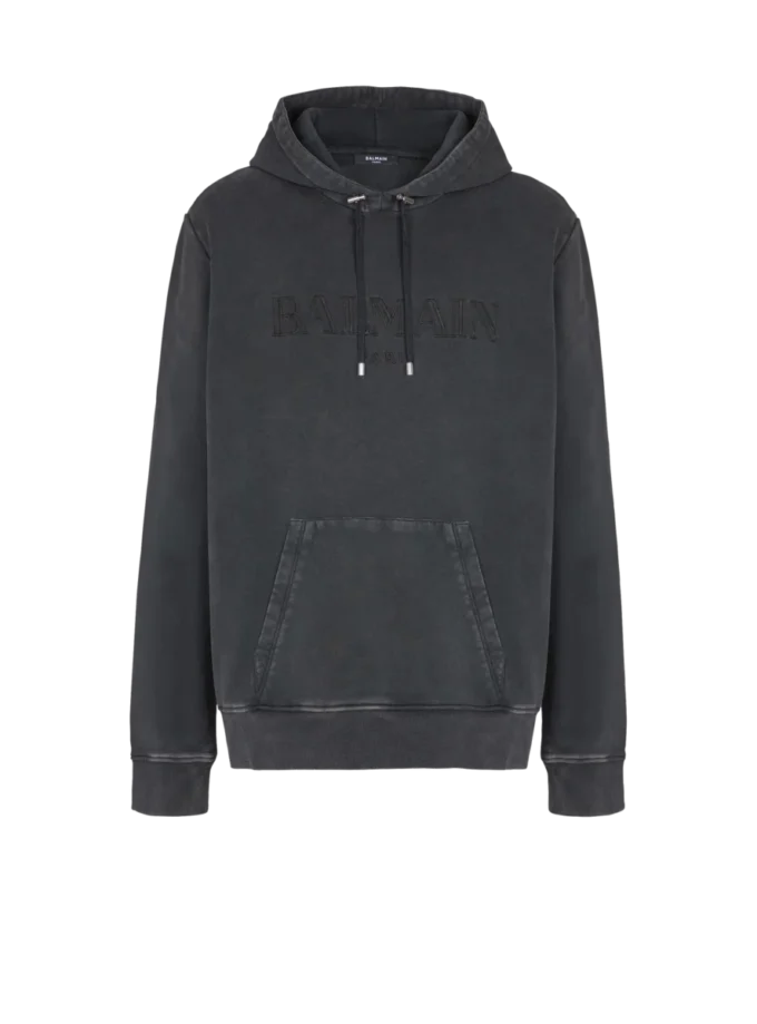 Felpa con cappuccio ricamata Vintage Balmain Felpa con cappuccio ricamata Vintage Balmain