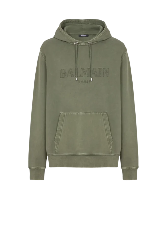 Felpa con cappuccio ricamata Vintage Balmain Felpa con cappuccio ricamata Vintage Balmain