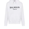 Felpa con cappuccio stampata Balmain Paris Felpa con cappuccio stampata Balmain Paris