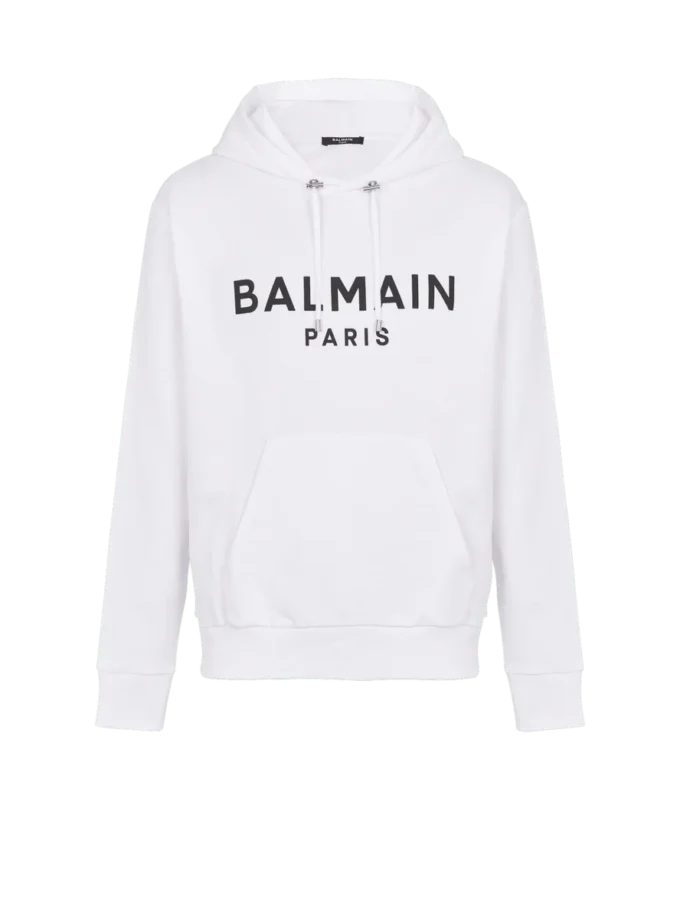Felpa con cappuccio stampata Balmain Paris Felpa con cappuccio stampata Balmain Paris