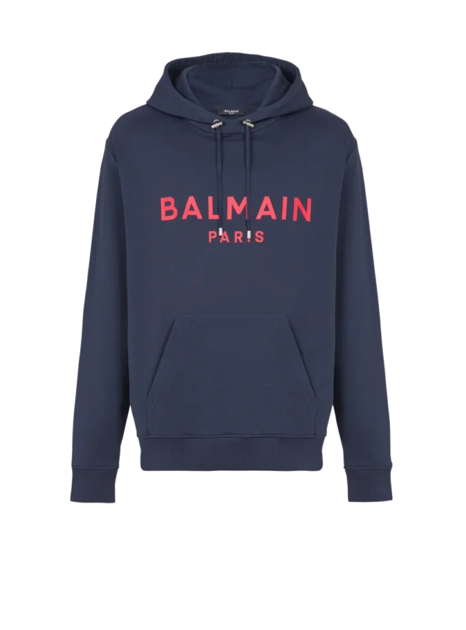 Felpa con cappuccio stampata Balmain Paris Felpa con cappuccio stampata Balmain Paris