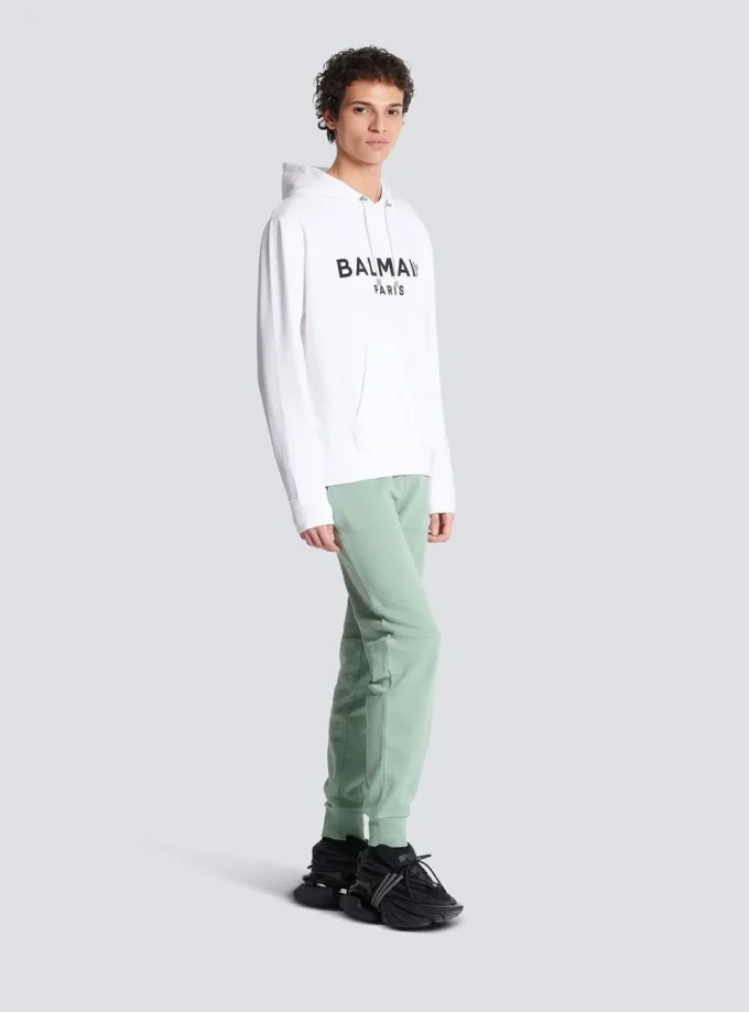 Felpa con cappuccio stampata Balmain Paris Felpa con cappuccio stampata Balmain Paris