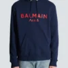 Felpa con cappuccio stampata Balmain Paris Felpa con cappuccio stampata Balmain Paris
