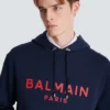 Felpa con cappuccio stampata Balmain Paris Felpa con cappuccio stampata Balmain Paris