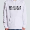 Felpa con cappuccio stampata Balmain Stamp Felpa con cappuccio stampata Balmain Stamp