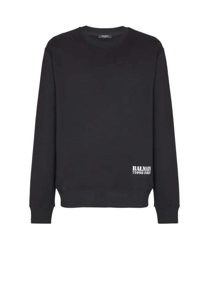 Felpa con stampa Small Balmain Stamp Felpa con stampa Small Balmain Stamp