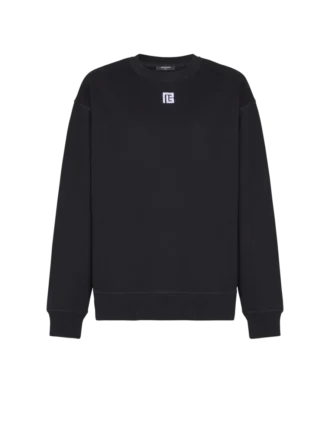 Felpa in cotone con ricamo PB