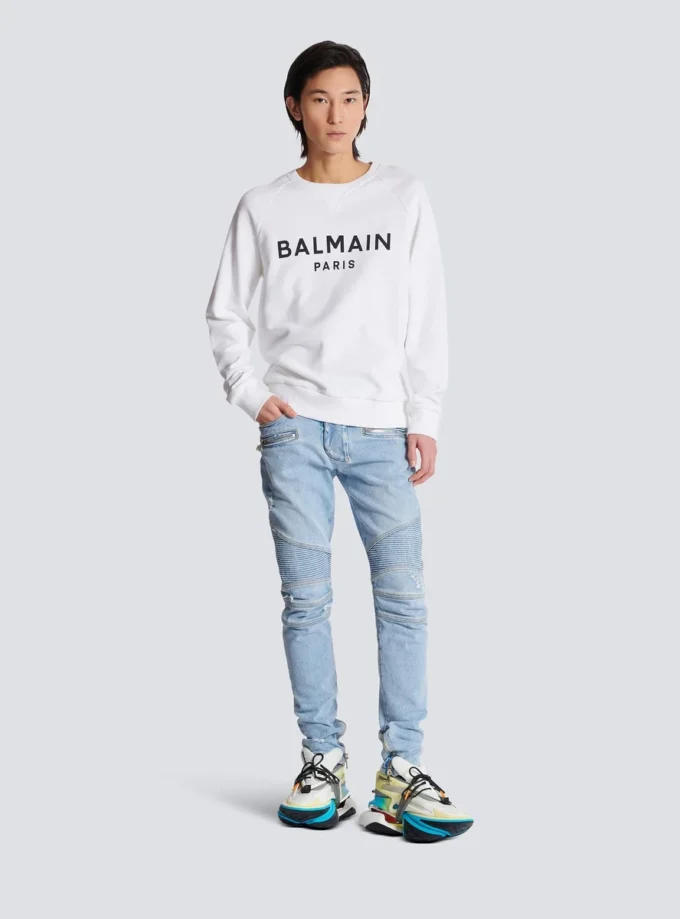 Felpa stampata Balmain Paris Felpa stampata Balmain Paris
