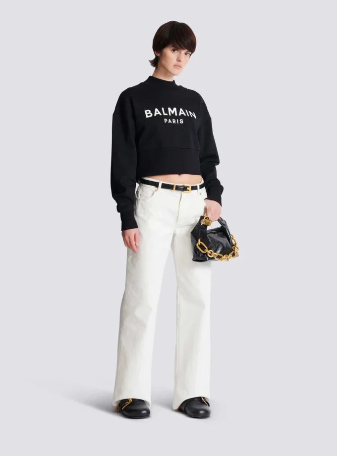 Felpa stampata Balmain Paris Felpa stampata Balmain Paris