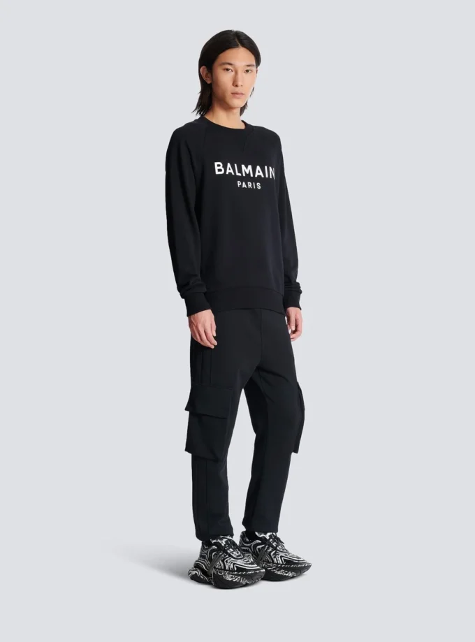 Felpa stampata Balmain Paris