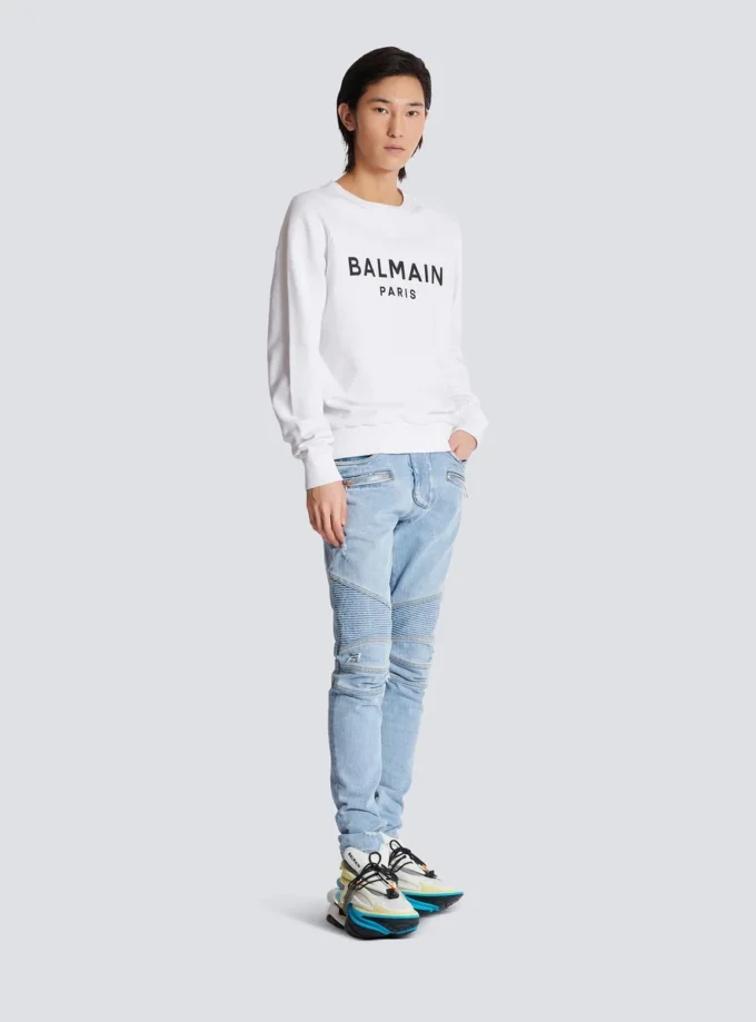 Felpa stampata Balmain Paris Felpa stampata Balmain Paris