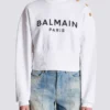 Felpa stampata Balmain Paris