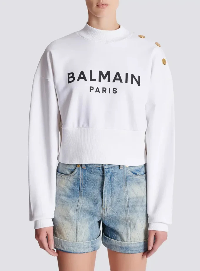 Felpa stampata Balmain Paris