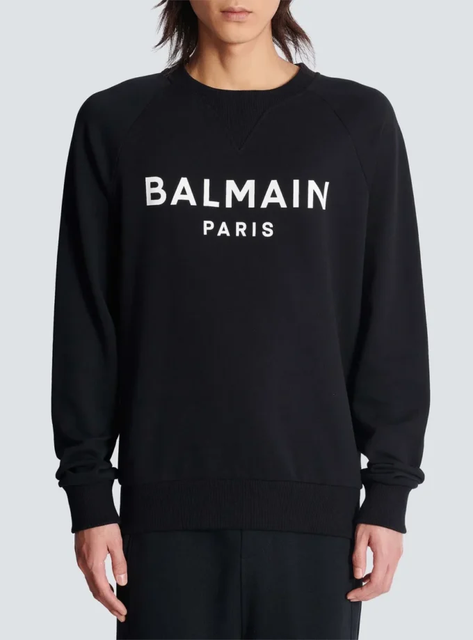Felpa stampata Balmain Paris