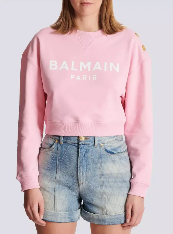 Felpa stampata Balmain Paris