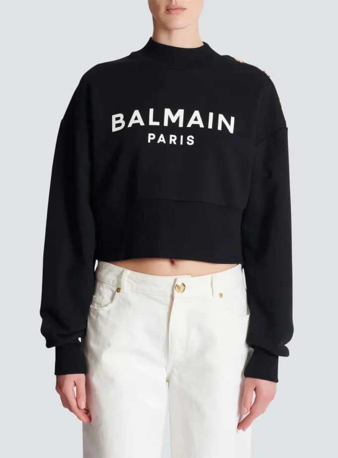 Felpa stampata Balmain Paris Felpa stampata Balmain Paris